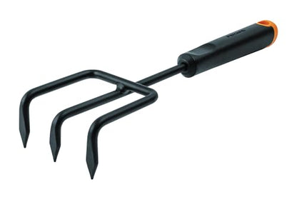 Fiskars Ergo Cultivator, Length 30.5cm, Rust-Resistant Steel Head/Plastic Handle, Black/Orange, 1027019 - style: Cultivator