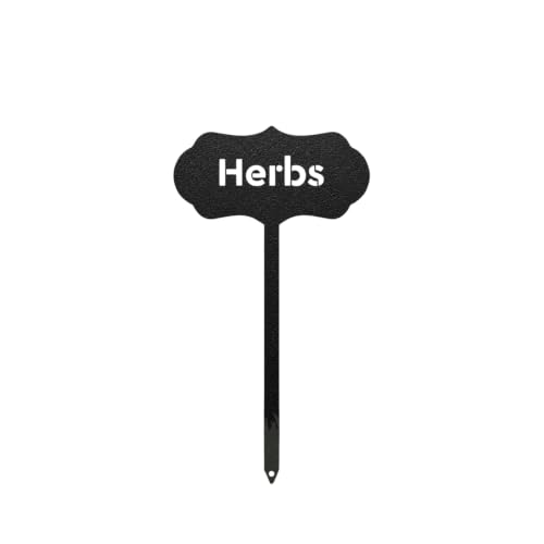 RealSteel Metal Seed & Plant Markers – Elegant Indoor & Outdoor Garden Stakes – Durable Herb, Vegetable & Fruit Plant Labels for Pots, Raised Beds & Greenhouse – Farmhouse Garden Gift - (Herbs) - style: HERBS