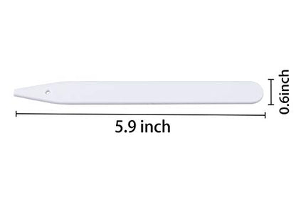 Delatanus 6 Inch Plant Markers, White - 100pcs