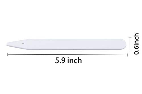Delatanus 6 Inch Plant Markers, White - 100pcs