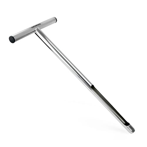 Varomorus Soil Sampler Probe 21" Stainless Steel Tubular T-Style Handle. - size: 21 inch