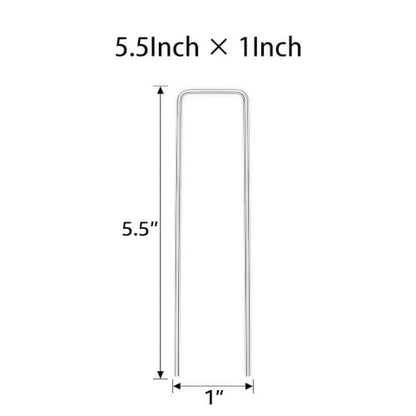 Atlantic Stainless Steel Landscape Staples Garden Stakes. (6"-Square-40pcs) - size: Square 6"x40pcs