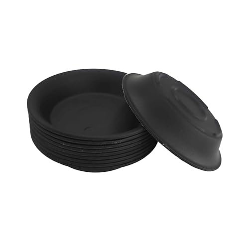10Pcs 2.76 Inch Plant Saucer Tray, Round Plastic Water Trays for Flower Pots, Drainage Saucers for Succulents & Small Potted Plants, Indoor Outdoor Planter Accessories (Black) - color: Black