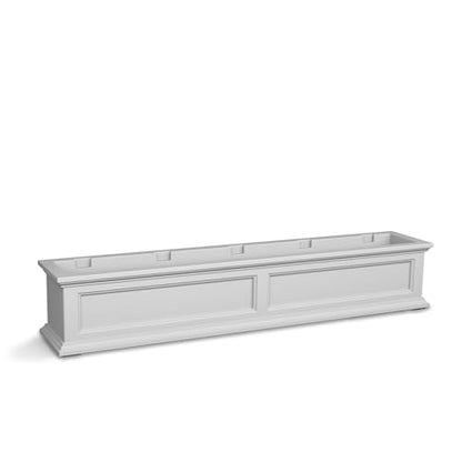Mayne Fairfield 60in Self-Watering Rectangular Window Box Planter, White - color: White, size: 60in