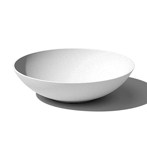 Veradek Mason Series Lane Bowl - Large Outdoor Bowl Planter - color: White, size: 6"H x 24"DIA
