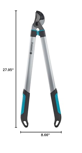 GARDENA Anvil Loppers, Heavy Duty Steel, 27 in Handle, 1.57 in. Cut - 12004 - size: 27", style: Anvil