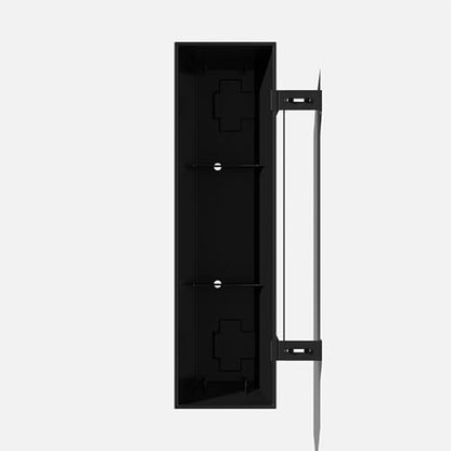 Veradek Pure Series Railing Planter - Tapered Window Box with Bracket - color: Black, size: 36 inch