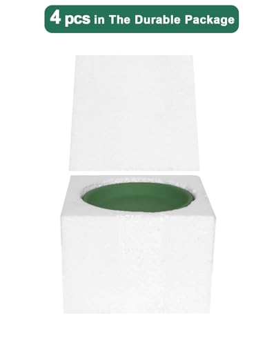 vensovo 8 Inch Green Terracotta Plant Saucers, 4 Pack Large Clay Trays - color: Green