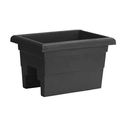 Root & Vessel Countryside Railing Planter Box, 16 Inch, Black - color: Black, size: 16 Inch
