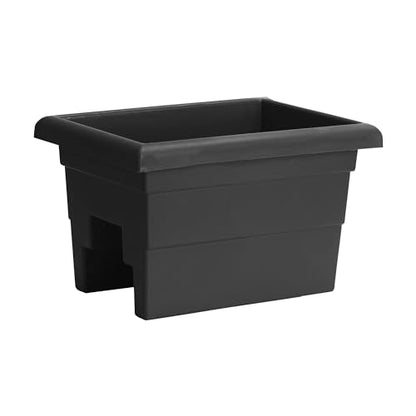 Root & Vessel Countryside Railing Planter Box, 16 Inch, Black - color: Black, size: 16 Inch