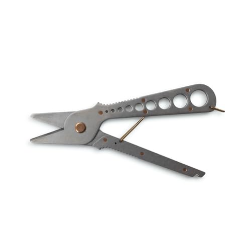 Barebones Herb Harvest and Strip Tool - Stainless Steel with Copper Accents - Your All-in-One Culinary Companion (Tumbled Steel) - color: Tumbled Steel