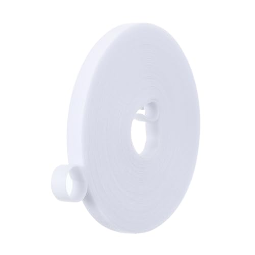 PATIKIL 0.4" x33FT Hook and Loop Tape Double-Sided Nylon Strips White - color: White, size: 0.4"x33FT