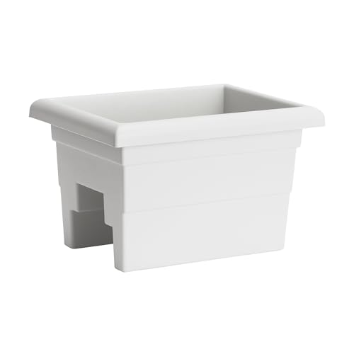 Root & Vessel Countryside Railing Planter Box, 16 Inch, White - color: White, size: 16 Inch