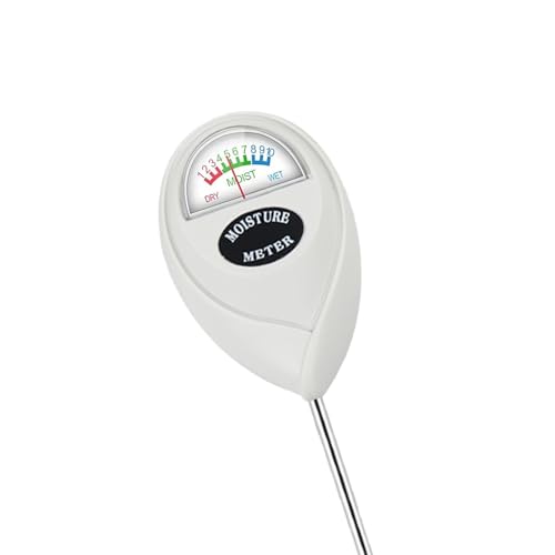 Soil Moisture Meter, Plant Water Meter Soil Meter Moisture Sensor Hygrometer for Indoor Outdoor Plant Care,No Battery Needed(White) - color: White