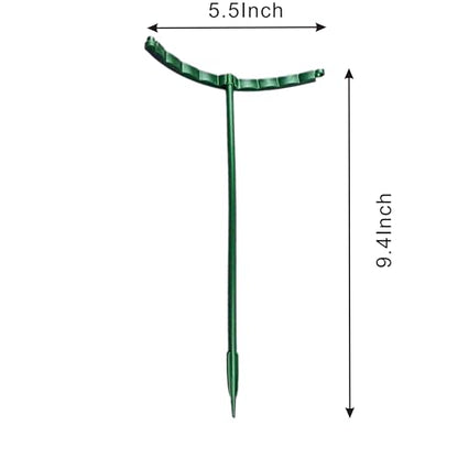 Plastic Plant Support Stakes, Large DIY Plant Support Ring Plant Support Cage, Garden Flower Support for Tomato,Monstera, Peony, Hydrangea, Climbing Plants Indoor Outdoor (Green, 10 Pack)