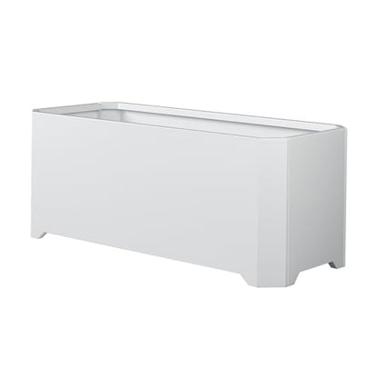 Metal Rectangular Planter Box 36"L x 15"W x 15"H Large White Planters - color: White, size: 36"Lx15"Wx15"H