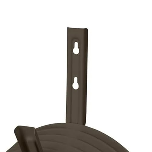 Suncast Metal Wall Mount Hose Hanger Durable and Space Saving Garden Hose Storage Solution Holds up to 150 Feet of Hose for Backyard or Garden, Brown
