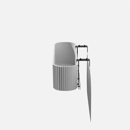Veradek Demi Series Railing Planter - Round Window Box with Bracket - color: White, size: 36 inch - 2 Pack