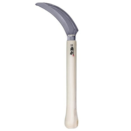 KAKURI Japanese Harvesting Sickle Garden Tool 4.7" [Triple Edged Blade] Made in Japan, Garden Harvest Sickle for Soft Vegetables, Razor Sharp Japanese Stainless Steel Blade - color: Harvesting (Natural)