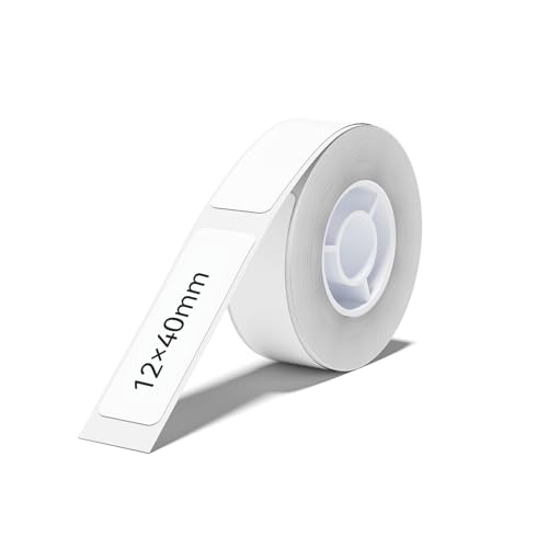 NIIMBOT Thermal Transfer Labels 0.47''x1.57'', Only for N1(B18) Label Maker - color: 0.47''×1.57''-white