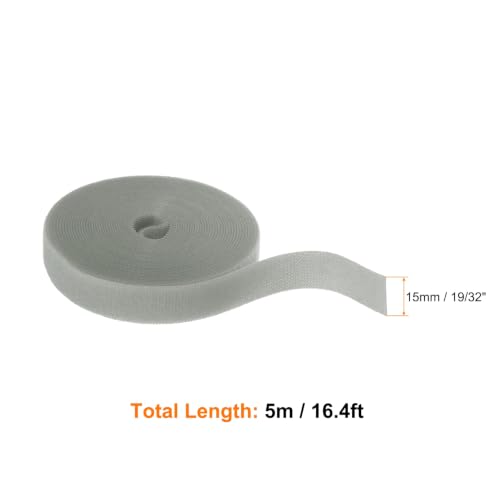HARFINGTON Garden Plant Tape 16.4ft 19/32" Reusable Ties Strap Gray - color: Gray, size: 16.4ft x 19/32"