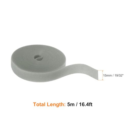 HARFINGTON Garden Plant Tape 16.4ft 19/32" Reusable Ties Strap Gray - color: Gray, size: 16.4ft x 19/32"