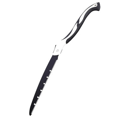 Folding Saw with Rubber Handle, 27.5 Inch Manganese Steel SK-5 Blade Pruning Saw for Hunting, Gardening, Camping and Trimming (blade 31cm) - size: blade 31cm