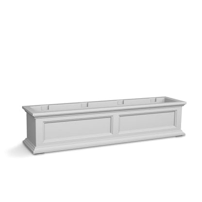 Mayne Fairview 48in Self-Watering Rectangular Window Box Planter, White - color: White, size: 48in
