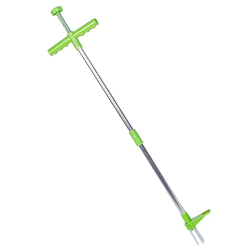 Weed Puller Tool, Stand-Up Weed Remover 3 Claws Aluminum Grass Manual Weeder 38.98in Long Handle with Foot Pedal, Quick-Release Weed for Easy Weeding