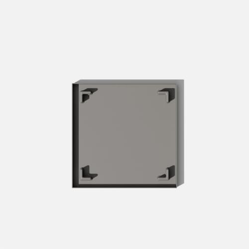 Veradek Block Series Cube Planter & Drip Tray - Square Outdoor Planter Set - color: Gray, size: Small - with saucer