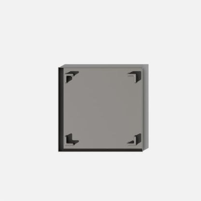 Veradek Block Series Cube Planter & Drip Tray - Square Outdoor Planter Set - color: Gray, size: Small - with saucer