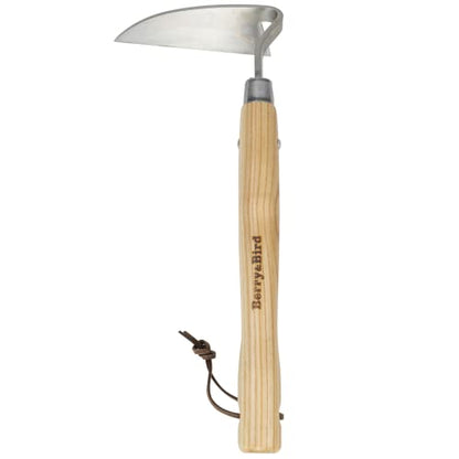 Garden Hand Hoe, Stainless Steel Gardening Sickle Weeder Tool - size: 14.57'' Japanese Weeder