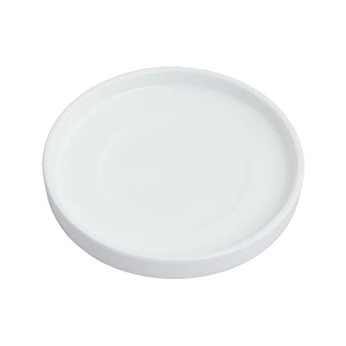 9 Inch Large Ceramic Saucer - Drainage Tray for Plant Pot (Matte White) - color: White, size: 9 Inch