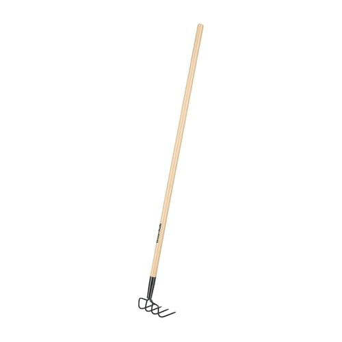 Truper GreenBuilt 4-Tine Welded Cultivator, 48-Inch Premium Waxed Hardwood Handle, Heavy-Duty Soil Aerating and Weeding Tool (Model 30029 / CUL-PE) - size: 48-Inch, style: Wood Handle