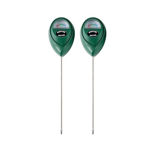 Soil Moisture Meter, 2 Pack Plant Water Meter Soil Meter Moisture Sensor Hygrometer for Indoor Outdoor Plant Care,No Battery Needed(Green) - color: Green-2Pack