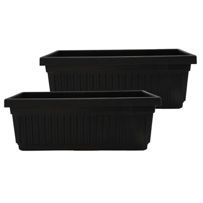 The HC Companies Venetian Window Planter Box, 18 Inch, Black, 2-Pack - color: Black, size: 18", style: Pack of 2