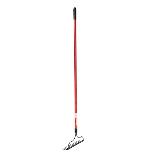 Cavex Workforce 14-Tine Bow Rake - 54" Fiberglass Handle - 16 Gauge Steel Blade - style: 54" Bow Rake