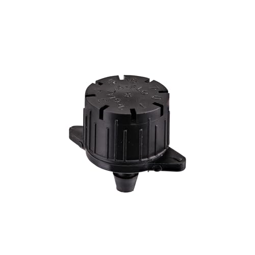 Raindrip 157005B Adjustable Flow Bubbler, Non-Pressure Compensating Emitter, Full-Circle Pattern, 8 Stream Spray with 1/4-Inch Barbed Inlet, 5-Pack, Black