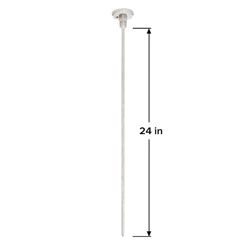 REOTEMP Backyard Pro Compost Thermometer, with PDF Composting Guide (0-200 Fahrenheit) (24 Inch Stem) - size: 24 Inch Stem