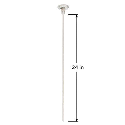 REOTEMP Backyard Pro Compost Thermometer, with PDF Composting Guide (0-200 Fahrenheit) (24 Inch Stem) - size: 24 Inch Stem