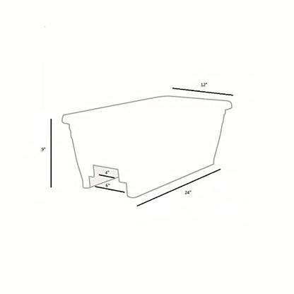 The HC Companies 24 Inch Heavy Duty Deck Rail Planter Boxes, White, 3-Pack