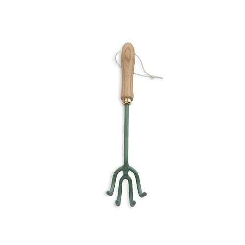 Barebones Cultivator - Weed Remover Tool - Garden Rake and Weeding Tool for Yard Work - Stainless Steel Cultivator for Raking Soil (Ash/Mint) - color: Ash/Mint, size: Cultivator