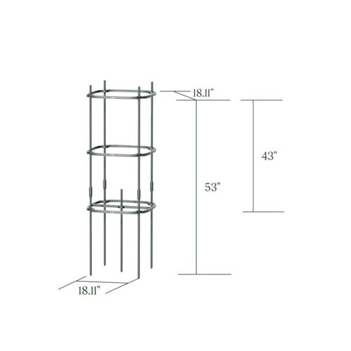 Vego Garden Tomato Cage Tomato Tower 3 Tier for Garden & Pots, Rust-Resistant Tomato Stakes Heavy Gauge Plant Cage Trellis Support for Climbing Vegetables Plants - size: 3 Tier