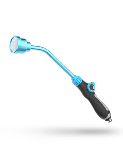 DTRK Watering Wand 19 Inch Detachable Sprayer Wand 1000 Holes Garden Hose Wand with Thumb Flow Control for Hanging Baskets, Plants, Flowers, Shrubs, Seedbed,Garden and Lawn
