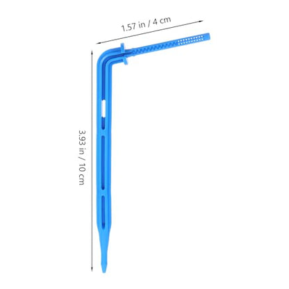 GANAZONO Drip Emitters Emitters Drip Emitter Stakes 100PCS Angled Plastic Irrigation Support Stakes Drip Tubing Hold Stakes for Gardening Patio Lawn Vegetable Fruit - size: 10X4cm