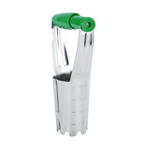 Bulb Planter with Depth Markers, Automatic Soil Release Transplanter - size: 4-inch Bulb Planter Ⅱ