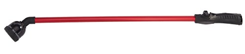Dramm RainSelect Rain Wand – 30 Inch Aluminum Watering Wand with 9-Pattern Adjustable Spray Head & One Touch Thumb Control Valve – Garden Hose Wand for Flowers, Plants & Hanging Baskets – Red - color: Red, size: 30 Inch