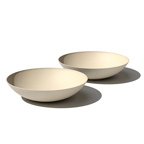 Veradek Mason Series Lane Bowl - Large Outdoor Bowl Planter - color: Sand, size: 8"H x 32"DIA 2PK