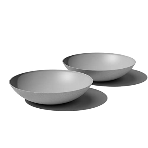 Veradek Mason Series Lane Bowl - Large Outdoor Bowl Planter - color: Gray, size: 8"H x 32"DIA 2PK
