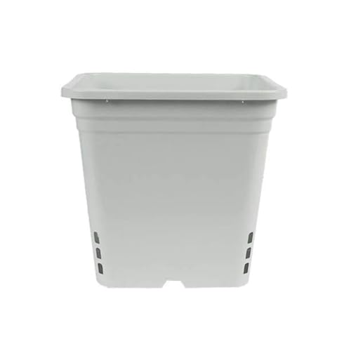 SUNPACK Square Tall Nursery Pot, White, 12" (Pack of 12) - Features Drainage Holes for Excess Water, Perfect for Greenhouse or Outdoor Growing - Durable, UV Resistant Plastic